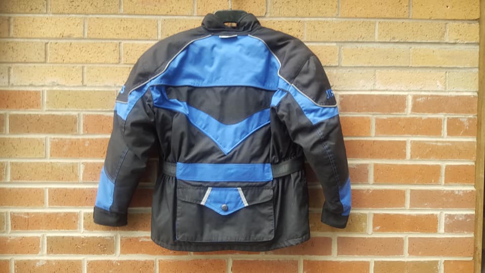 Veste Cuir Textile Moto Femme Frank Thomas Noire Bleue Taille 10 Avec Protections CE