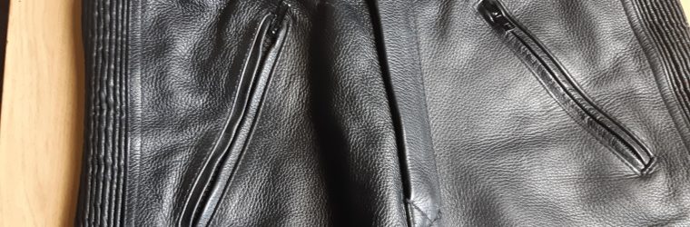 Ladies Leather Biker Jeans